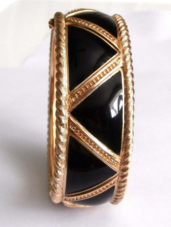 Christian Dior Signed Gold Plated Bracelet with B… - image 2