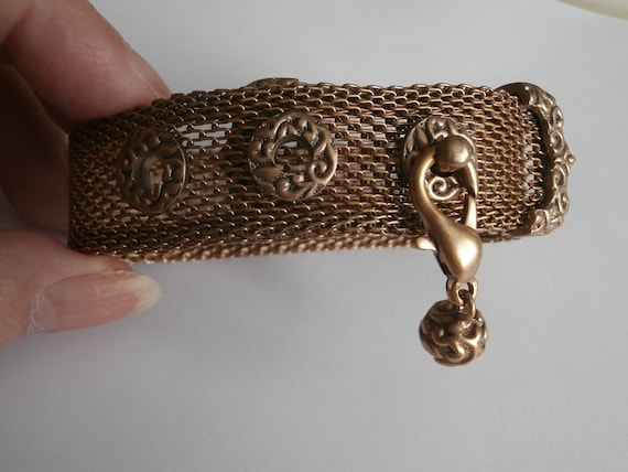 Christian Dior Signed Bracelet Antique Gold-tone … - image 6