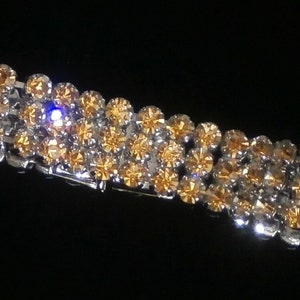 Christian Dior Signed Bracelet with Citrine Austrian Crystals 42 grams w/Dior Logo image 3