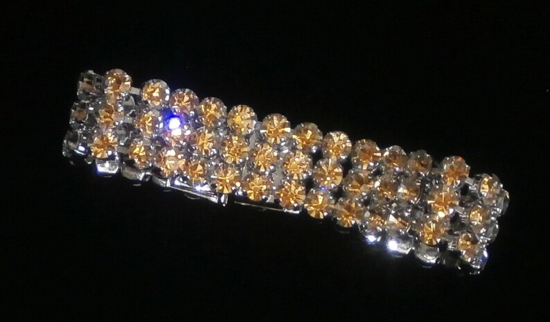 Christian Dior Signed Bracelet with Citrine Austrian Crystals 42 grams w/Dior Logo image 3