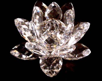 Swarovski Crystal Medium Water Lily Candle Holder NO Box - Etsy