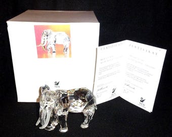 Swarovski Crystal SCS Elephant "Inspiration Africa" 1993 Annual Limited Edition MIB COA