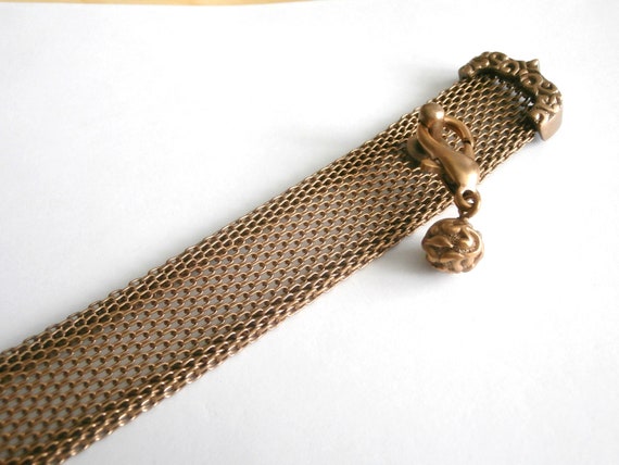 Christian Dior Signed Bracelet Antique Gold-tone … - image 3