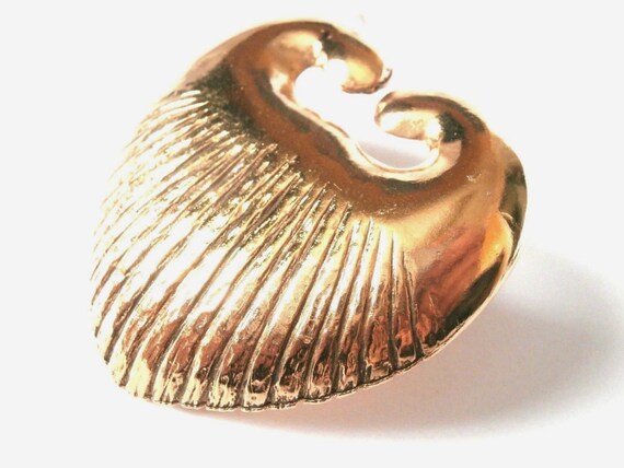 1980's Rochas Signed Heart Pin Brooch Number 143 … - image 2