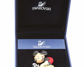 Signed Swarovski Crystal Disney Mickey Mouse Brooch Pin 2005 