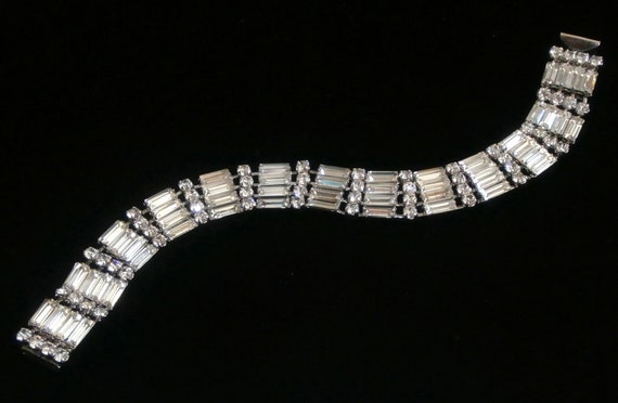 Christian Dior Signed Bracelet Rhodium Plated Set… - image 2