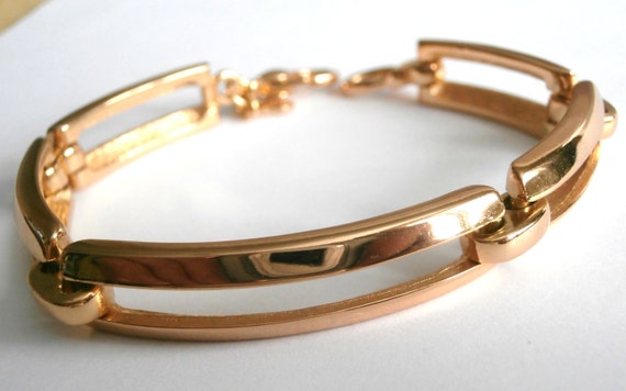 Christian Dior Bracelet Signed 7 1/4" long Gold P… - image 2