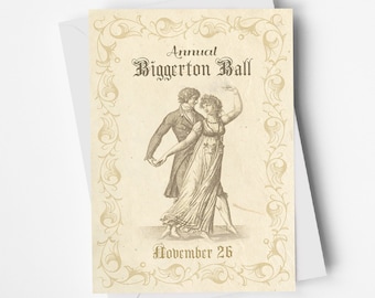 Regency Dance Card Template, Replica Jane Austen Printable Ball Card, Instant Download