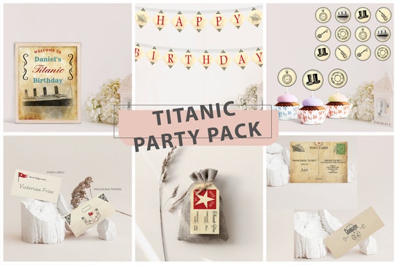 Titanic Party Supplies, Printable Titanic Party Pack, Titanic Birthday ...