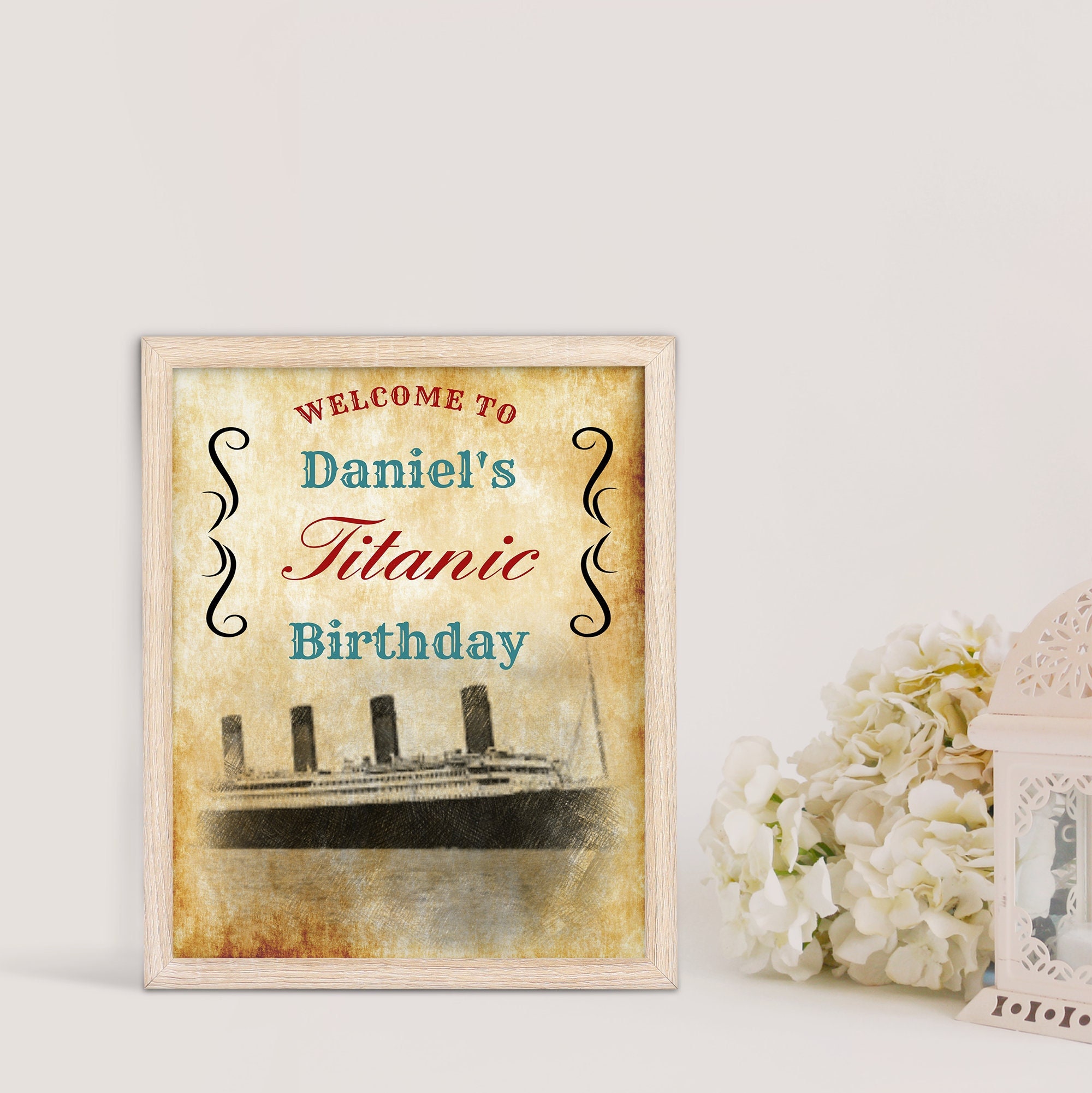 Titanic Birthday Party Poster DIGITAL Titanic Party - Etsy Australia