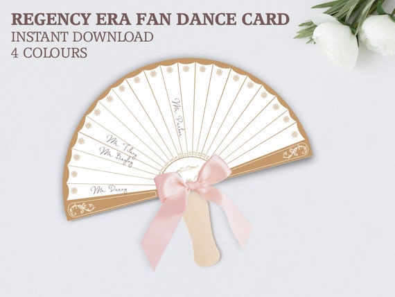 Regency Era Wedding Fan Dance Card Jane Austen Bridal Shower Etsy Regency Era Wedding Fan Dance Card Jane Austen Bridal Shower Etsy