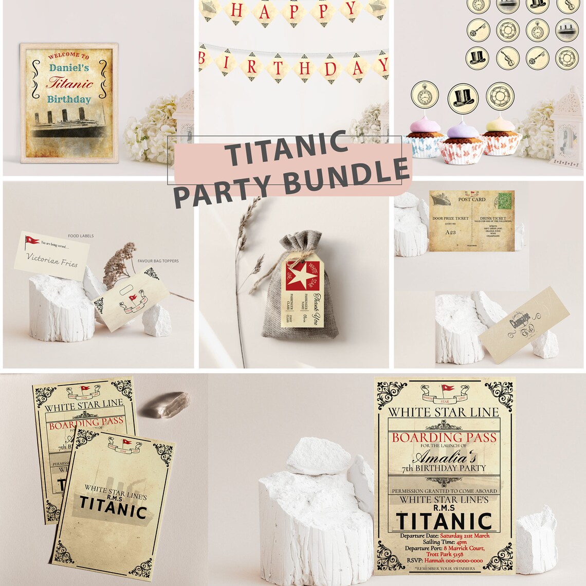 Titanic Party Decorations Bundle Titanic Birthday Etsy Australia