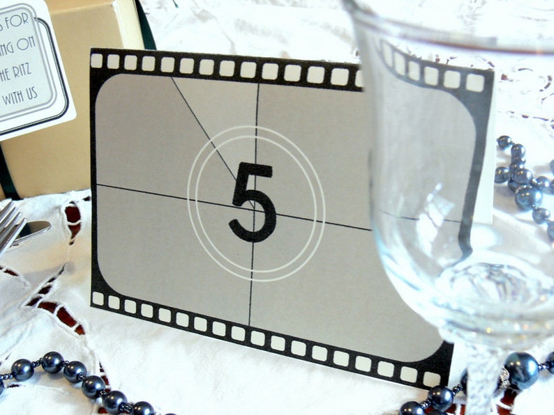 Old Hollywood Party Decor Vintage Hollywood Table Numbers - Etsy