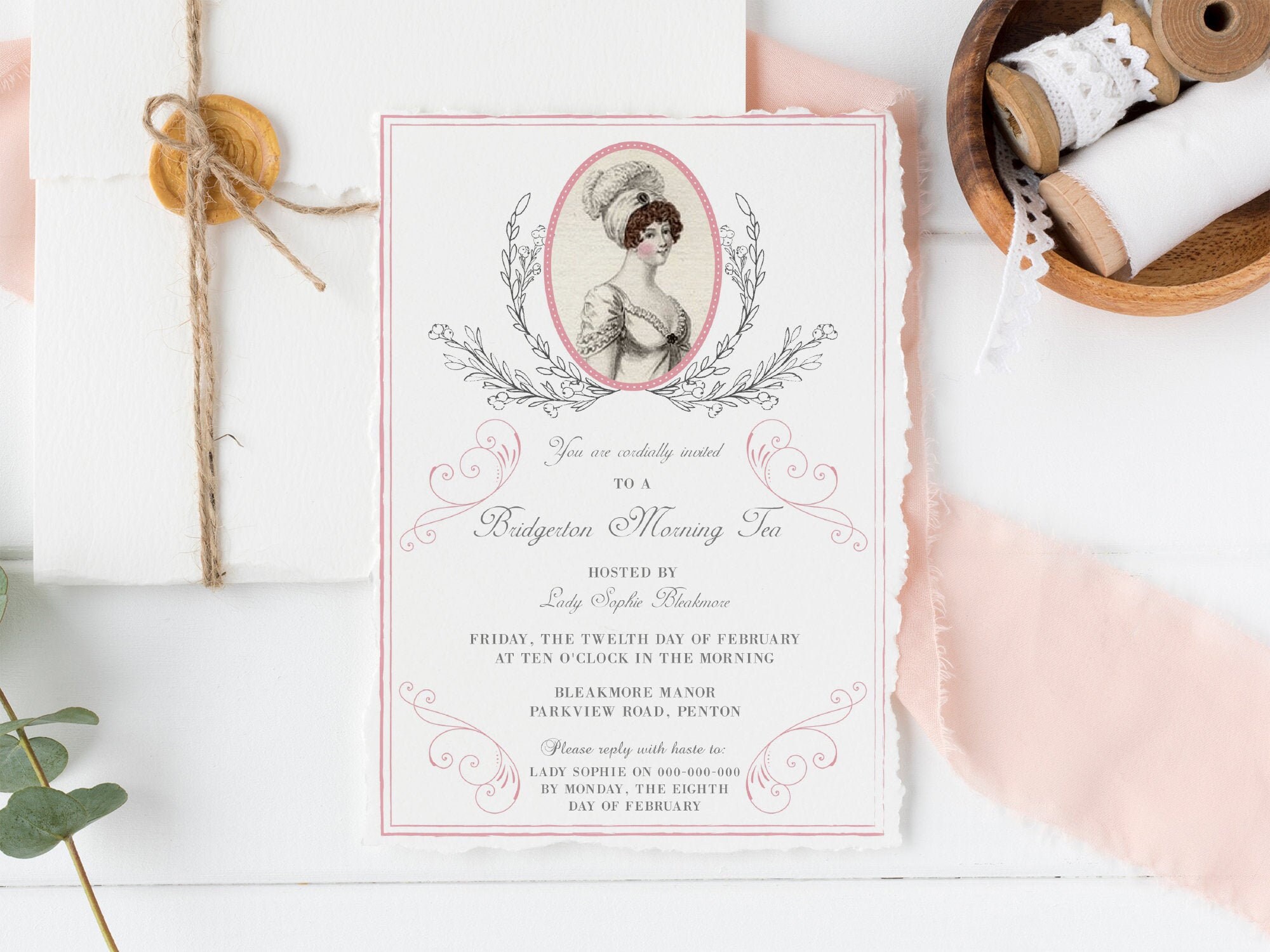 Tea Party Invitation Regency Era Tea Party Bridal Shower Etsy