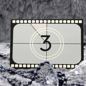 Old Hollywood Party Table Numbers, Movie Wedding Table Numbers Film ...