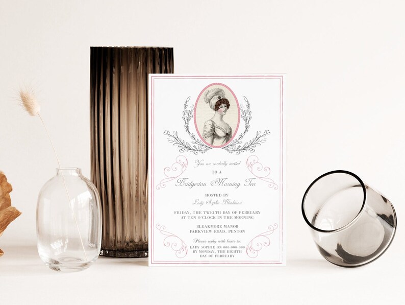 Tea Party Invitation Regency Era Tea Party Bridal Shower Etsy