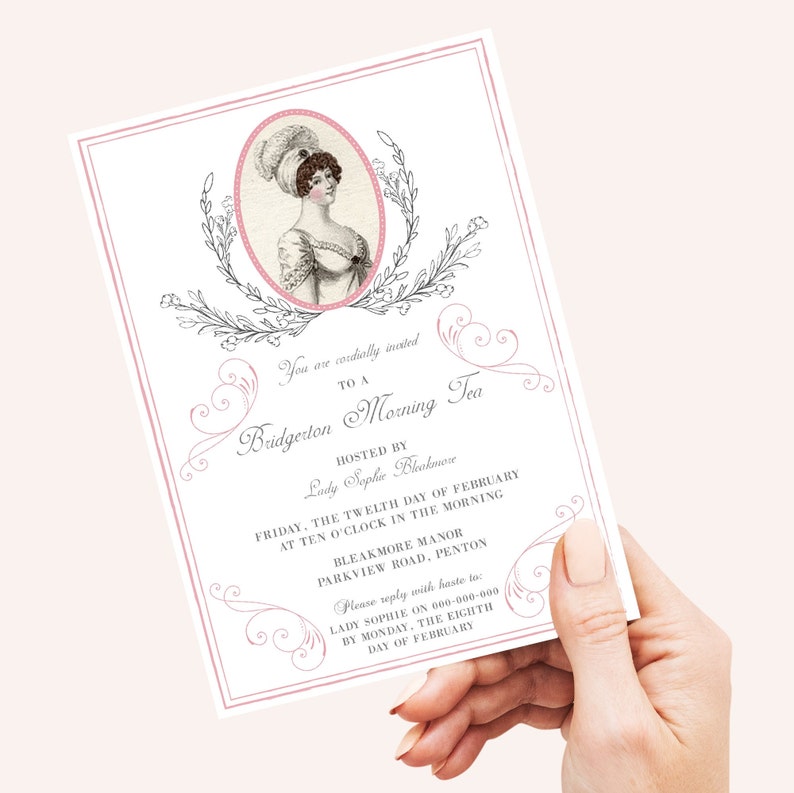 Tea Party Invitation Regency Era Tea Party Bridal Shower Etsy