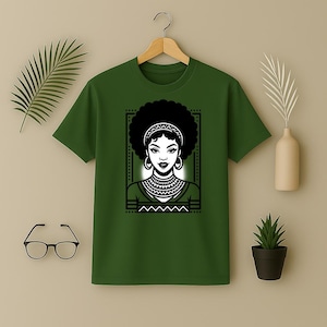Afrocentric Queen Graphic Tee – Bold. Regal. Empowered