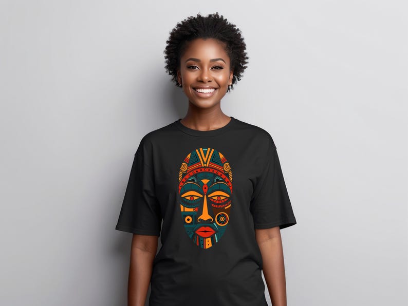 African Women Rugby Jersey Tribal Ethnic Mask DT02 main image 0