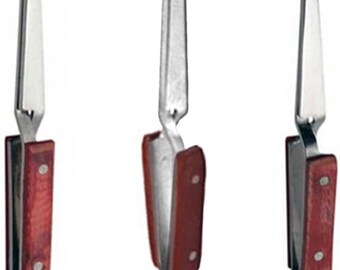 Fiber Grip Tweezers Bent Tip With Stand - Cross Locking, Stainless Steel, For Soldering & Electronics