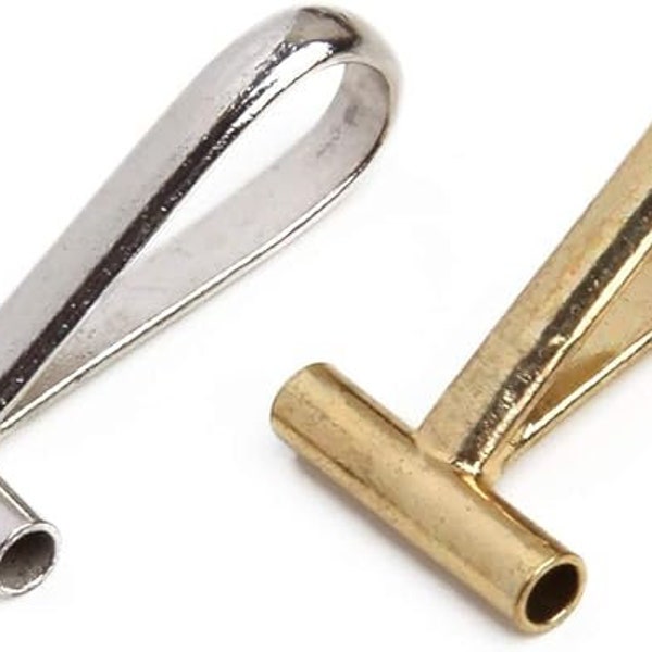 Pin to Pendant Converters | Gold and Silver Horizontal | 2 Pack