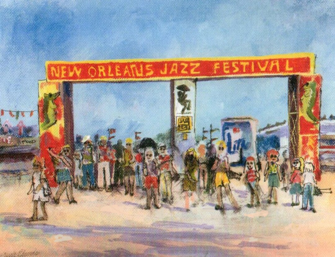 PRINT JAZZ FESTIVAL New Orleans Etsy