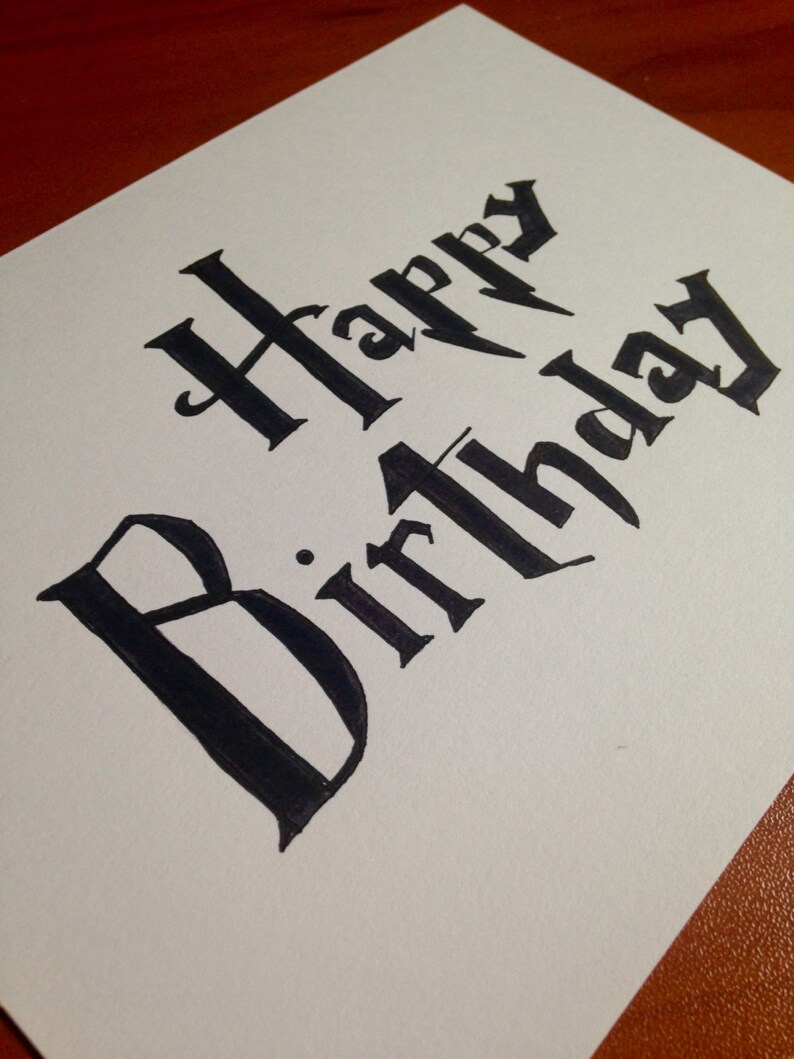 Printable handwritten Harry Potter style Birthday Card ...