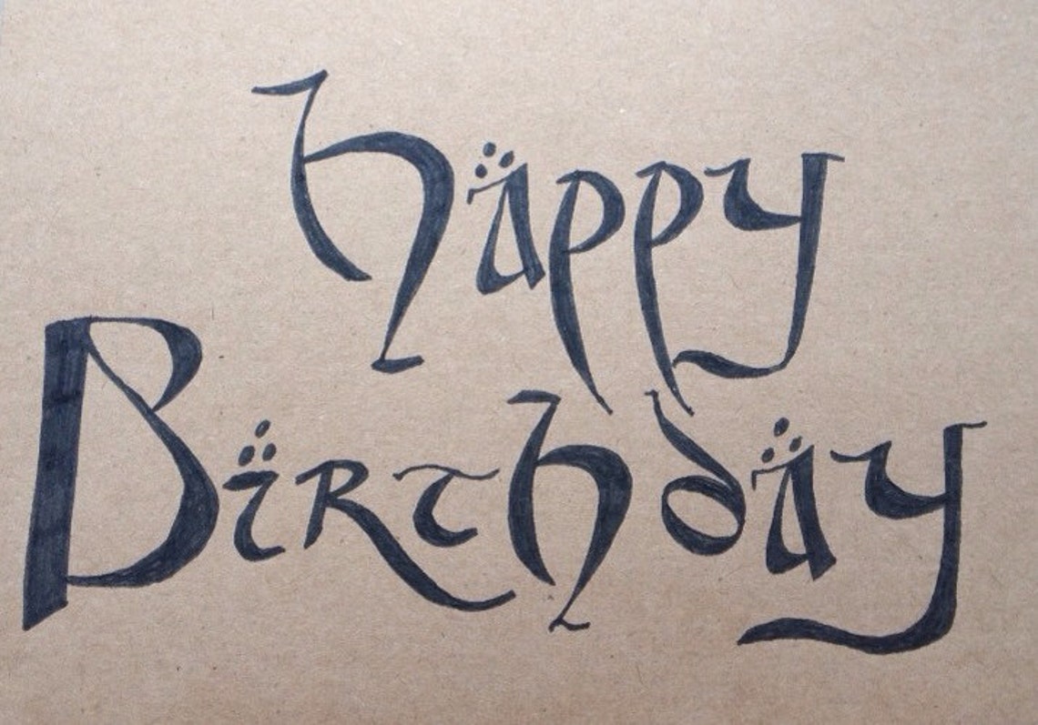 Hobbit / Lord of the Rings Birthday Card Kraft or White Etsy UK