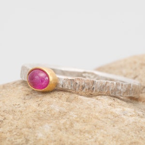 Burmese Ruby Stackable Ring