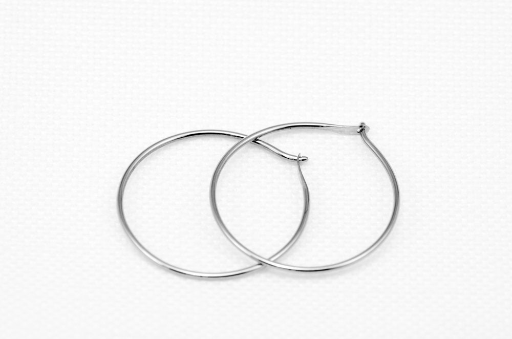 Solid 18k Rose Gold Hoop Earrings Etsy