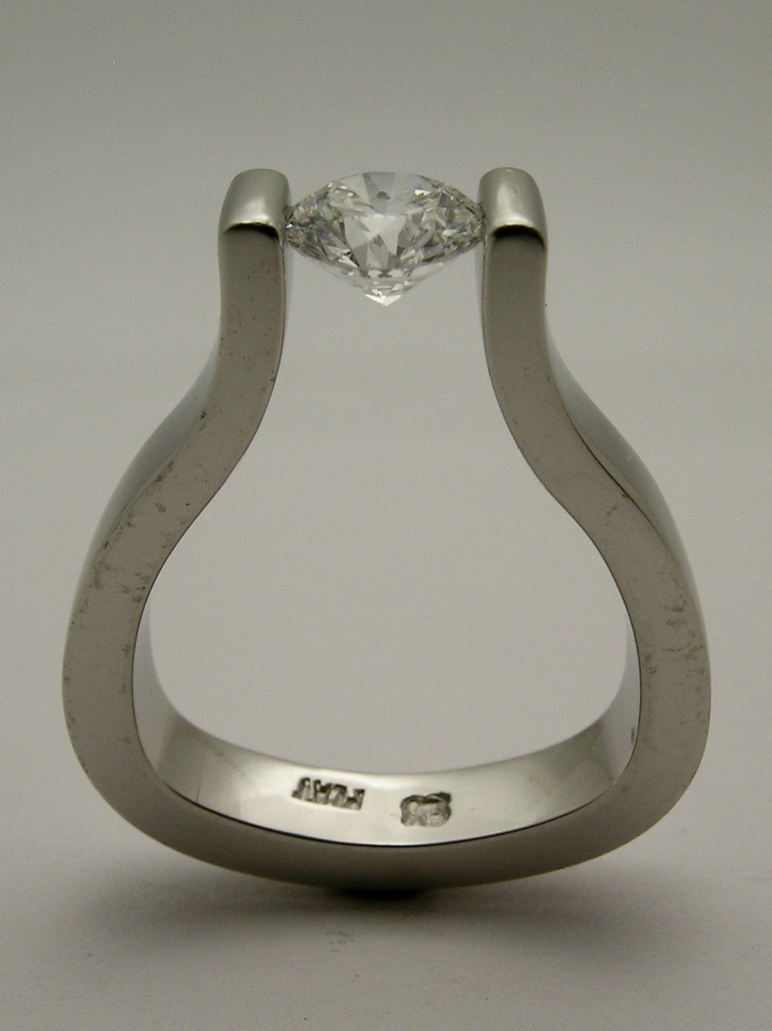 Kanani Modern Tension Set Engagement Ring in 14K, 18K or Platinum