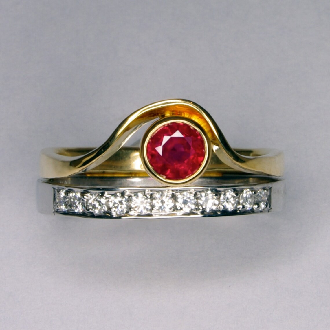 Hand Made and Hammer 18k Gold Platinum Diamond and Etsy Canada