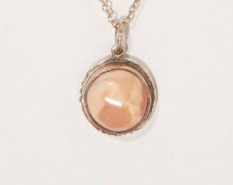 Mexican Fire Opal Sterling Silver Necklace