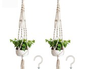Macrame plant hanger macrame plant hangers with hooks crochet plant hangers boho wall art decor vintage style simple minimalist