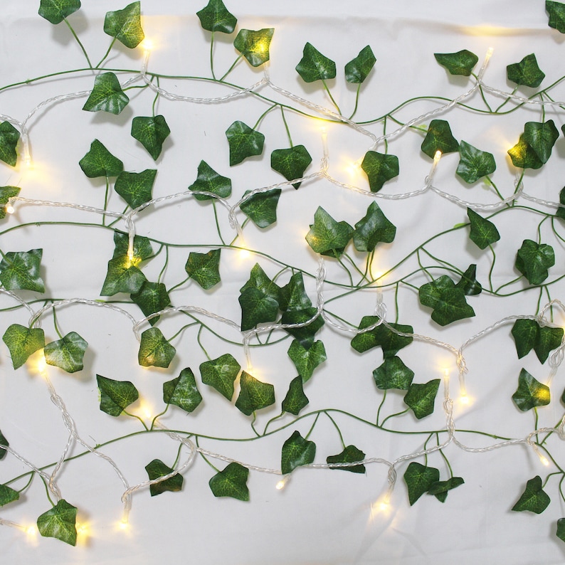 Fake Ivy Leaves With Lights Set of 12 Artificial Greenery Etsy UK