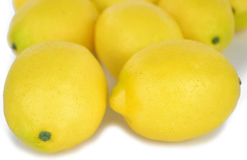 Fake Artificial Lemons Lemon Decor Kitchen Faux Fake Fruit Etsy