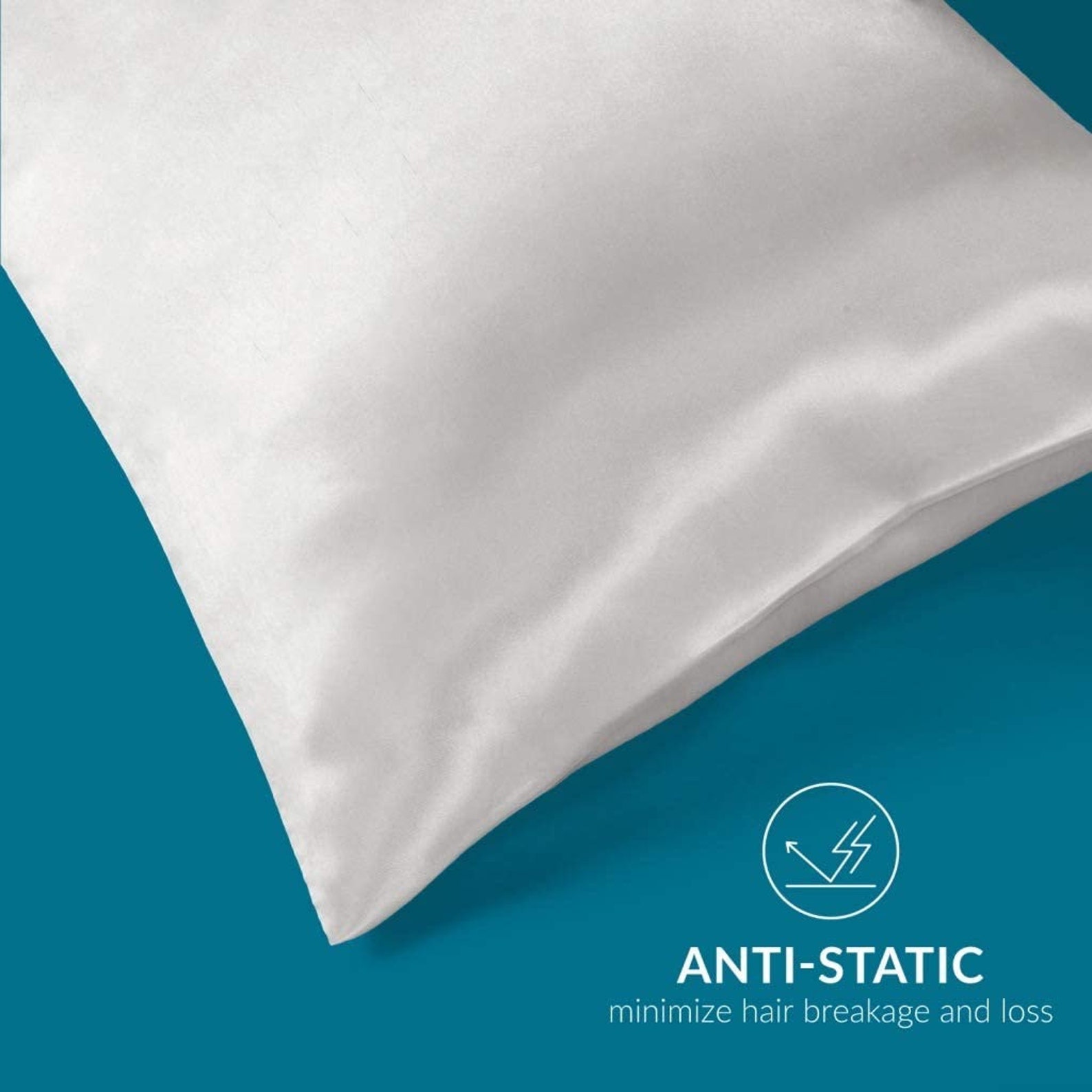 White Satin Pillowcase 2 Pack for Hair Skin Silk Pillow Etsy