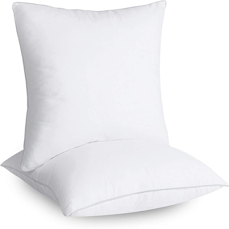 20x20 Premium Hypoallergenic Pillow Inserts White Lumbar Etsy