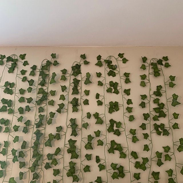 Fake Ivy Leaves Set of 12 Artificial Greenery Vines