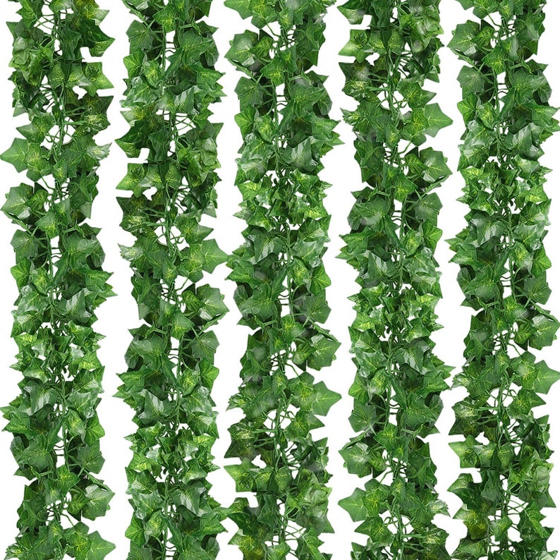 Fake Ivy Leaves Set of 12 Artificial Greenery Vines for Room Etsy UK