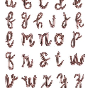 16 Script aloha Cursive Balloon Foil Letters - Etsy