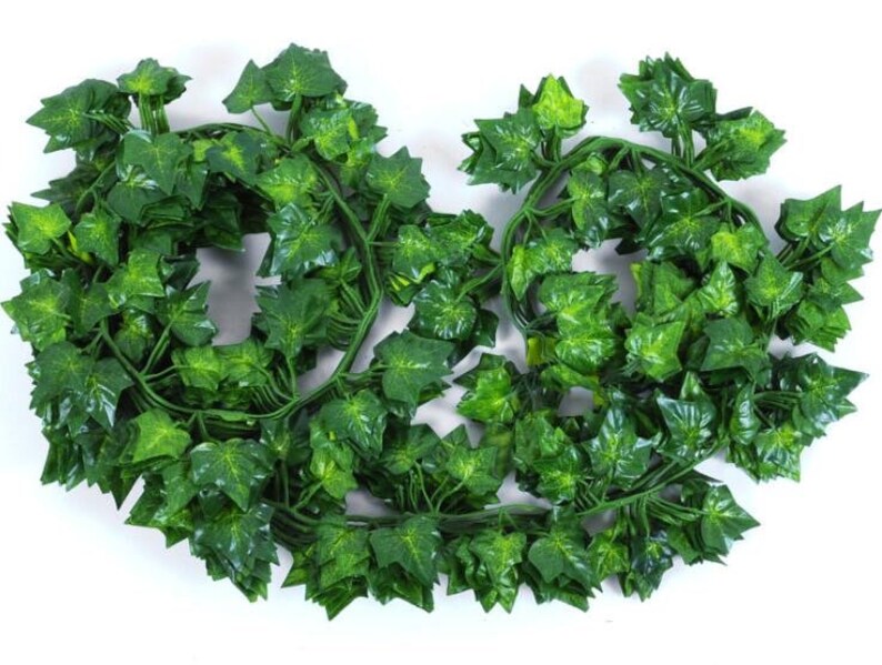 Fake Ivy Leaves Set of 12 Artificial Greenery vines for room Etsy