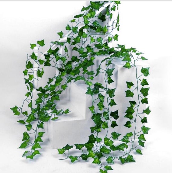 Fake Ivy Leaves Set of 12 Artificial Greenery Vines for Room