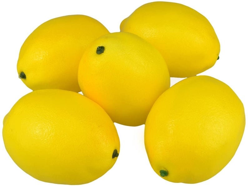 Fake Artificial Lemons Lemon Decor Kitchen Faux Fake Fruit Etsy