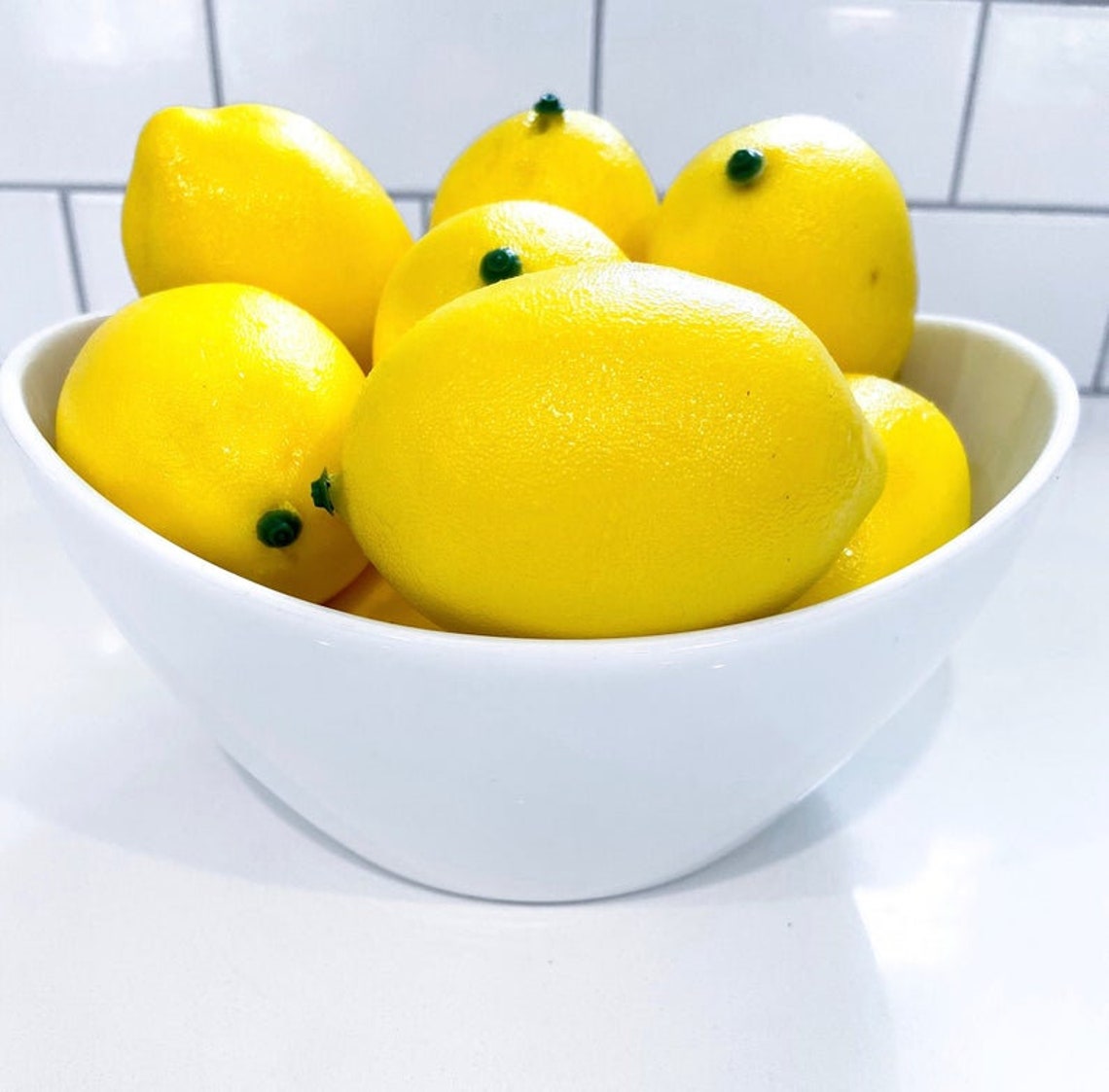 Fake Artificial Lemons Lemon Decor Kitchen Faux Fake Fruit Etsy
