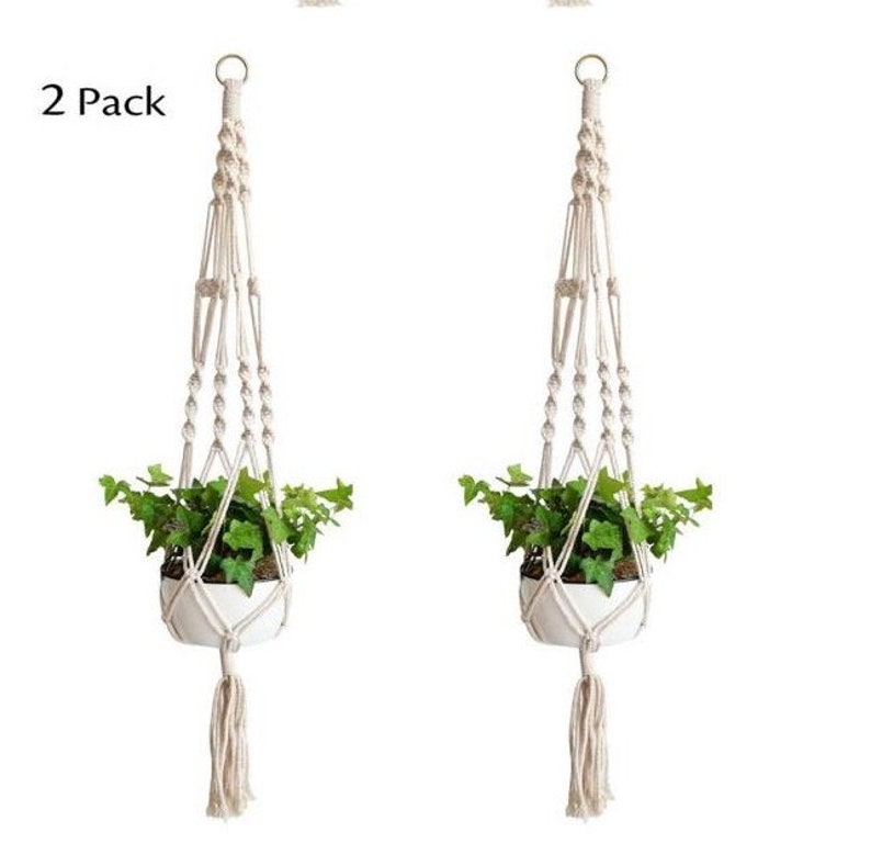 Macrame Plant Hanger Macrame Plant Hangers With Hooks Crochet Etsy
