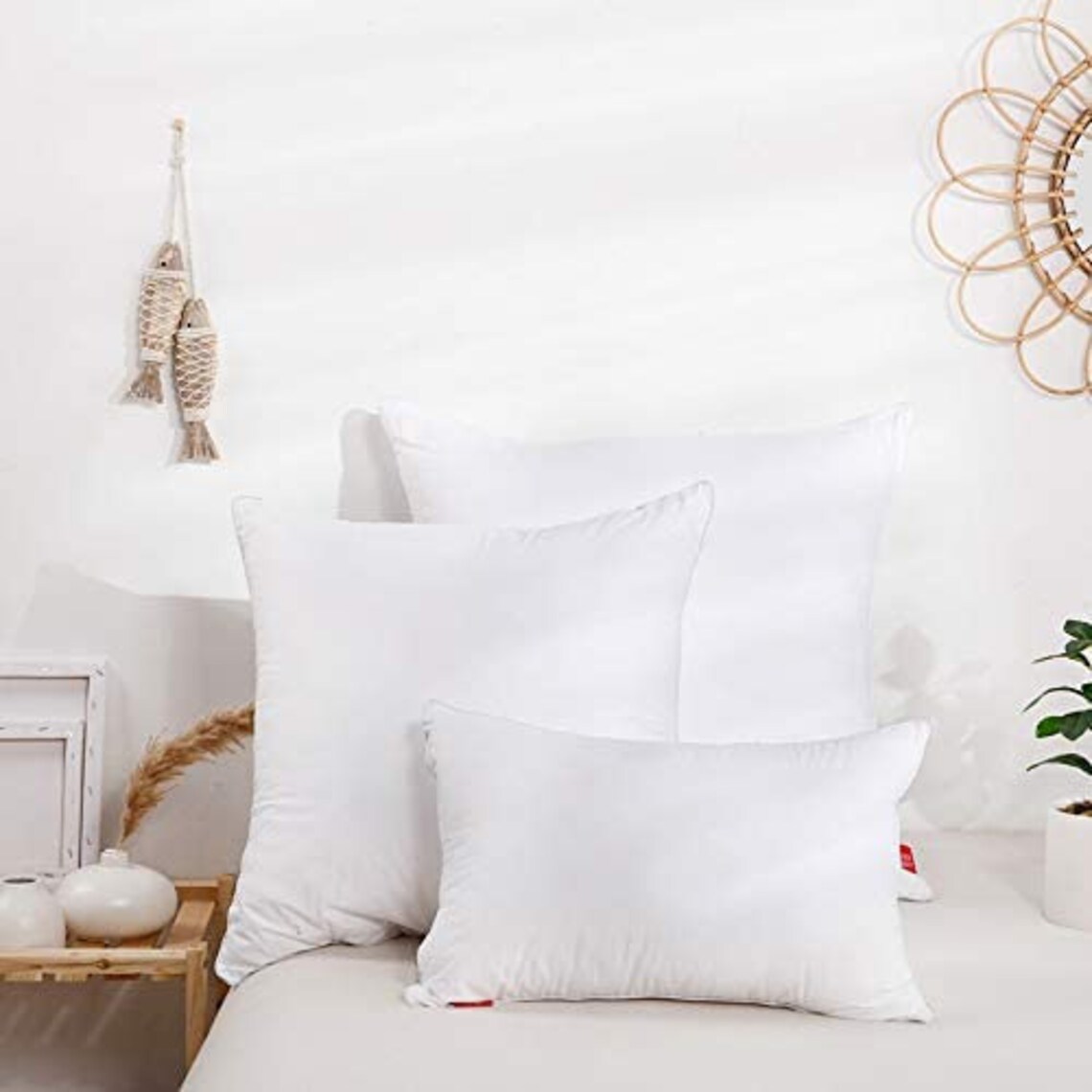 22x22 Premium Hypoallergenic Pillow Inserts White Lumbar Etsy