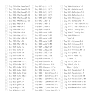 365 Day Bible Reading Plan | Printable Scripture Reading Guide | Read ...