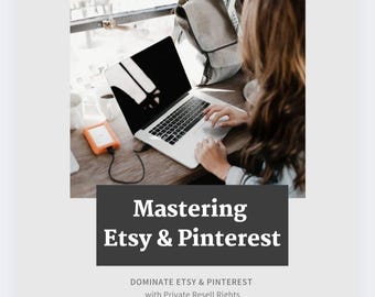 Etsy & Pinterest eBook meistern | Bearbeitbarer Canva Guide mit MRR- und PLR-Rechten | Digital Marketing Ratgeber | Faceless Marketing-Anleitung