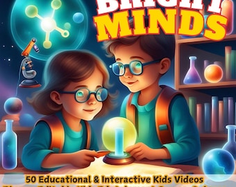 50 video scientifici ed educativi per bambini PLR - Quiz, giochi e video modificabili / Video scientifici animati per bambini / Video didattici per bambini PLR